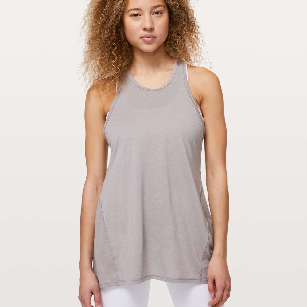 Lululemon Goal Up Tank Sz 10 Gray NWT